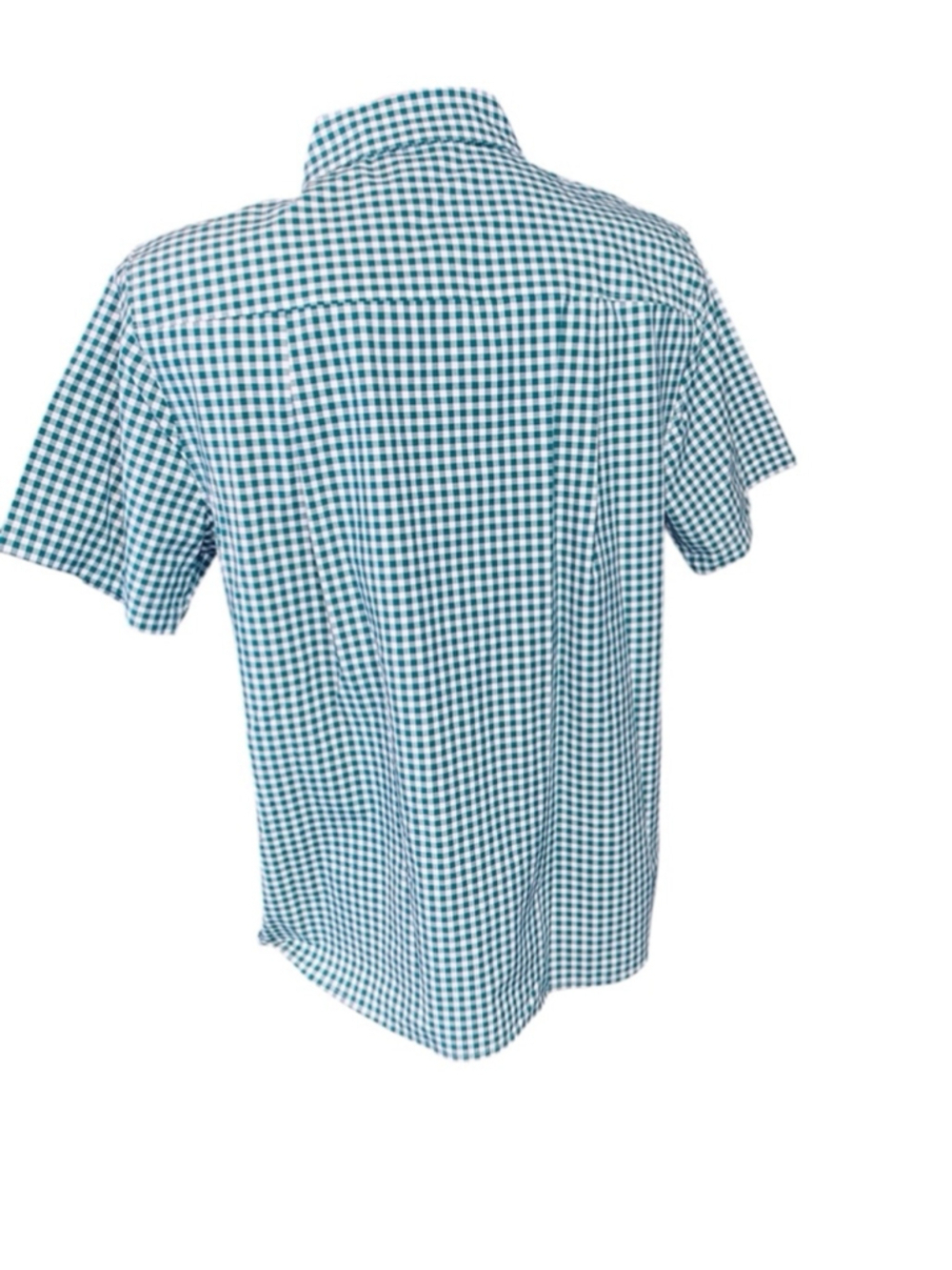Men's Walter Hagen golf Shirt XL Green & White gingham d14 - Picture 2 of 3